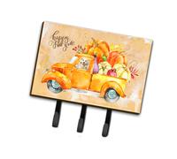 """"Caroline's Treasures Fall Harvest Golden Retriever Leash or Key Holder hooks Multicolor""""