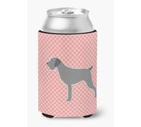 """"Caroline's Treasures German Wirehaired Pointer Checkerboard Pink Can or Bottle Hugger BB3611CC Can Hugger Multicolor""""