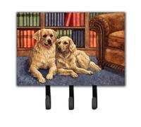 """"Caroline's Treasures Golden Retrievers in the Library Leash or Key Holder hooks Large Multicolor""""