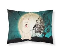 Caroline's Treasures Halloween Scary White German Shepherd Fabric Standard Pillowcase BB2235PILLOWCASE