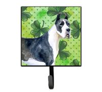 """"Caroline's Treasures Harlequin Dane St Patrick's Wall Hook Small Multicolor""""