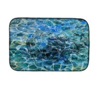 """"Caroline's Treasures Hermit Crab Under Water Dish Drying Mat 14"""""""" x 21"""""""" Multicolor""""