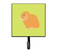 """"Caroline's Treasures Holland Lop Rabbit Green Wall Hook Small Multicolor""""