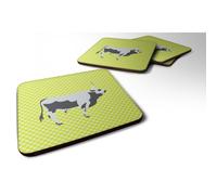""""Caroline's Treasures Hungarian Grey Steppe Cow Green Decorative coasters 3.5 Multicolor""""