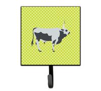 """"Caroline's Treasures Hungarian Grey Steppe Cow Green Wall Hook Small Multicolor""""