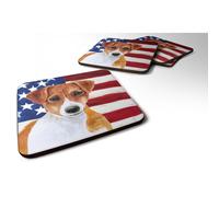 """"Caroline's Treasures Jack Russell Terrier Patriotic Decorative coasters Multicolor""""
