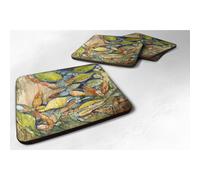 ""Caroline's Treasures JMK1248FC Sottobicchieri in schiuma Jubilee Crabs (set da 4) 3,5"""""""" A x 3,5"""""""" L Multicolore""""