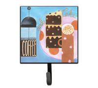 """"Caroline's Treasures Kitchen Collection Coffee and Cake Leash or Key Holder BCBR0116SH4 Small Multicolor""""