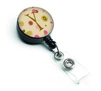 """"Caroline's Treasures Letter Y Initial Monogram Tan Dots Retractable Badge Reel Multicolor (CJ1004-YBR)""""
