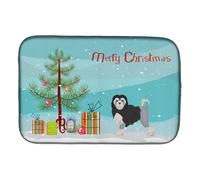 """"Caroline's Treasures Lowchen or Little Lion Dog Christmas Tree dish-drying-mats 14 x 21 Multicolor""""