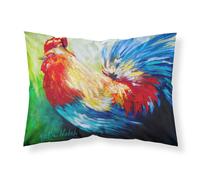 """"Caroline's Treasures MW1085PILLOWCASE Bird-Rooster Chief Big Feathers Moisture Wicking Fabric Standard Pillowcase Large Multicolor""""