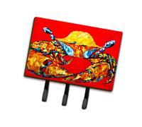 """"Caroline's Treasures MW1115TH68 Crab Fat and Sassy Leash or Key Holder Large Multicolor""""