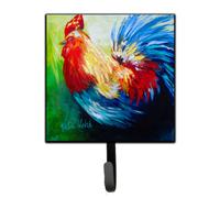 """"Caroline's Treasures MW1137SH4 Bird-Rooster Chief Big Feathers Leash or Key Holder Small Multicolor""""