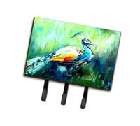 """"Caroline's Treasures MW1160TH68 Proud Peacock Green Leash or Key Holder Large Multicolor""""