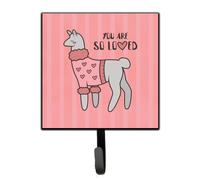 """"Caroline's Treasures Nursery You are so Loved Llama Leash or Key Holder hooks Multicolor""""