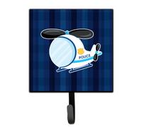 """"Caroline's Treasures Police Helicopter Wall Hook Small Multicolor""""
