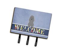 """"Caroline's Treasures Poodle Silver Welcome Wall Hook Triple Multicolor""""