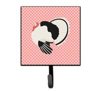 """"Caroline's Treasures Royal Palm Turkey Pink Check Wall Hook Small Multicolor""""