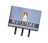 """"Caroline's Treasures Russian Spaniel Welcome Wall Hook Triple Multicolor""""