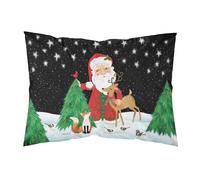 """"Caroline's Treasures Santa Claus Christmas Fabric Standard Pillowcase Multicolor""""