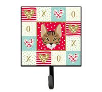 """"Caroline's Treasures Savannah Cat Love Leash or Key Holder hooks Multicolor""""