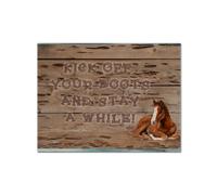 """"Caroline's Treasures SB3064PLMT Kick Off Your Boots And Stay A While Fabric Placemat Multicolor""""