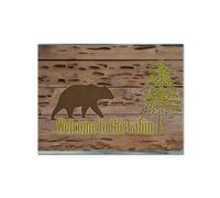 """"Caroline's Treasures SB3081PLMT Welcome To The Cabin Fabric Placemat Multicolor""""