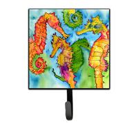""""Caroline's Treasures Seahorse Leash Holder or Key hooks Small Multicolor""""