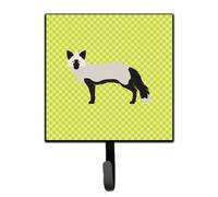 """"Caroline's Treasures Silver Fox Green Wall Hook Small Multicolor""""