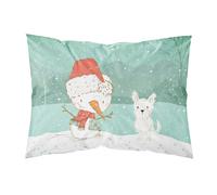 Caroline's Treasures Snowman Westie Terrier Christmas Fabric Standard Pillowcase