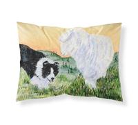 """"Caroline's Treasures SS8103PILLOWCASE Border Collie Moisture Wicking Fabric Standard Pillowcase Large Multicolor""""