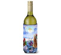 """"Caroline's Treasures The Shepherds and Angels Appeared Wine Bottle Koozie Hugger 750ml Multicolor""""