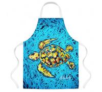 Caroline's Treasures Turtle Drive, grembiule da cucina, per lavori di pasticceria, giardinaggio, per adulti, donne, uomini, unisex, grande, multicolore