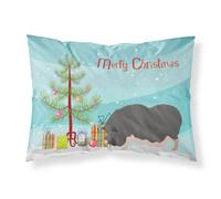 """"Caroline's Treasures Vietnamese Pot-Bellied Pig Christmas Pillowcase Standard Multicolor""""