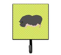 """"Caroline's Treasures Vietnamese Pot-Bellied Pig Green Wall Hook Small Multicolor""""