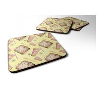 """"Caroline's Treasures Watercolor Coffee and Journal Decorative coasters 3.5 Multicolor""""