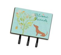 """"Caroline's Treasures Welcome Friends Red Dachshund Wall Hook Triple Multicolor""""
