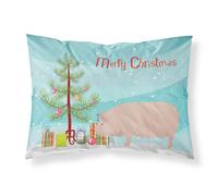 """"Caroline's Treasures Welsh Pig Christmas Pillowcase Standard Multicolor""""