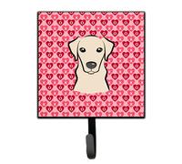 """"Caroline's Treasures Yellow Labrador Hearts Wall Hook Small Multicolor""""