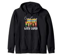 Caroling with Chalk Educator Insegnante Natale Felpa con Cappuccio