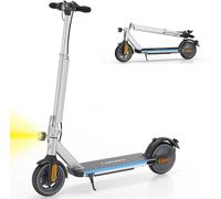Caroma Monopattino Elettrico Adulto, 10" Monopattino Elettrico Pieghevole, Velocità Max 20 km/h, 30 km Autonomia, Monopattino Elettrico con Doppio Sistema Frenante (Argento)