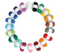 Caron® Little Crafties™ - 20 matasse assortite di filati acrilici, 60 m ciascuna, per lavori a maglia e uncinetto, confezione multipla