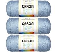 Caron Simply Soft - Confezione da 3 gomitoli di filo morbido #H97003-9709 blu Country chiaro