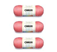 Caron Simply Soft - Filati alla fragola, confezione da 3 pezzi, 170 g, acrilico, 4 medi (pettinati), 300 m, lavori a maglia/uncinetto