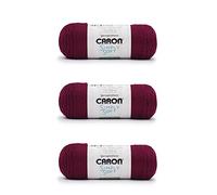 Caron Simply Soft - Filato bordeaux - 3 confezioni da 170 g - acrilico - 4 medi (pettinati) - 300 m - maglia/uncinetto