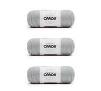 Caron Simply Soft, filato grigio piumato, confezione da 3 pezzi da 170 g, acrilico, 4 medi (pettinati), 300 m, per maglia/uncinetto