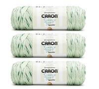 Caron Simply Soft - Gomitolo di filo, salvia bianca, confezione da 3
