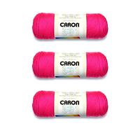 Caron Simply Soft Neon Pink Filati - Confezione da 3 pezzi da 170 g/6 oz - Acrilico - 4 M (pettinato) - 315 m - Maglieria/uncinetto