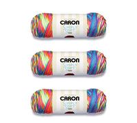 Caron Simply Soft Rainbow Bright Paints - Filato per colori vivaci, confezione da 3 pezzi da 141 g, acrilico, 4 medi (pettinato) - 230 metri - per maglia/uncinetto