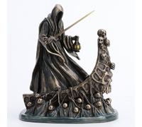 Caronte Dark Messenger Ferryman of The Dead Cold Cast Bronze Sattue & Resin 7,9'